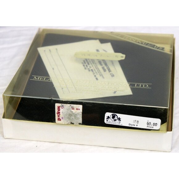 NEW Melannco Leather Bound Photo Album Navy Blue Gold Hardware 4*6 Refill Expand - Picture 10 of 11